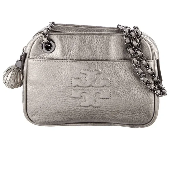 Tory Burch Silver Crossbody Bag - Picture 1 of 5